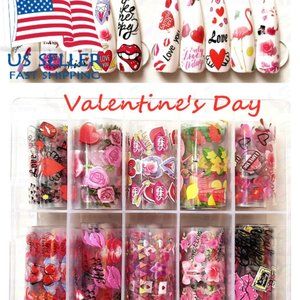 Valentines Nail Foil Transfer Decal No Box